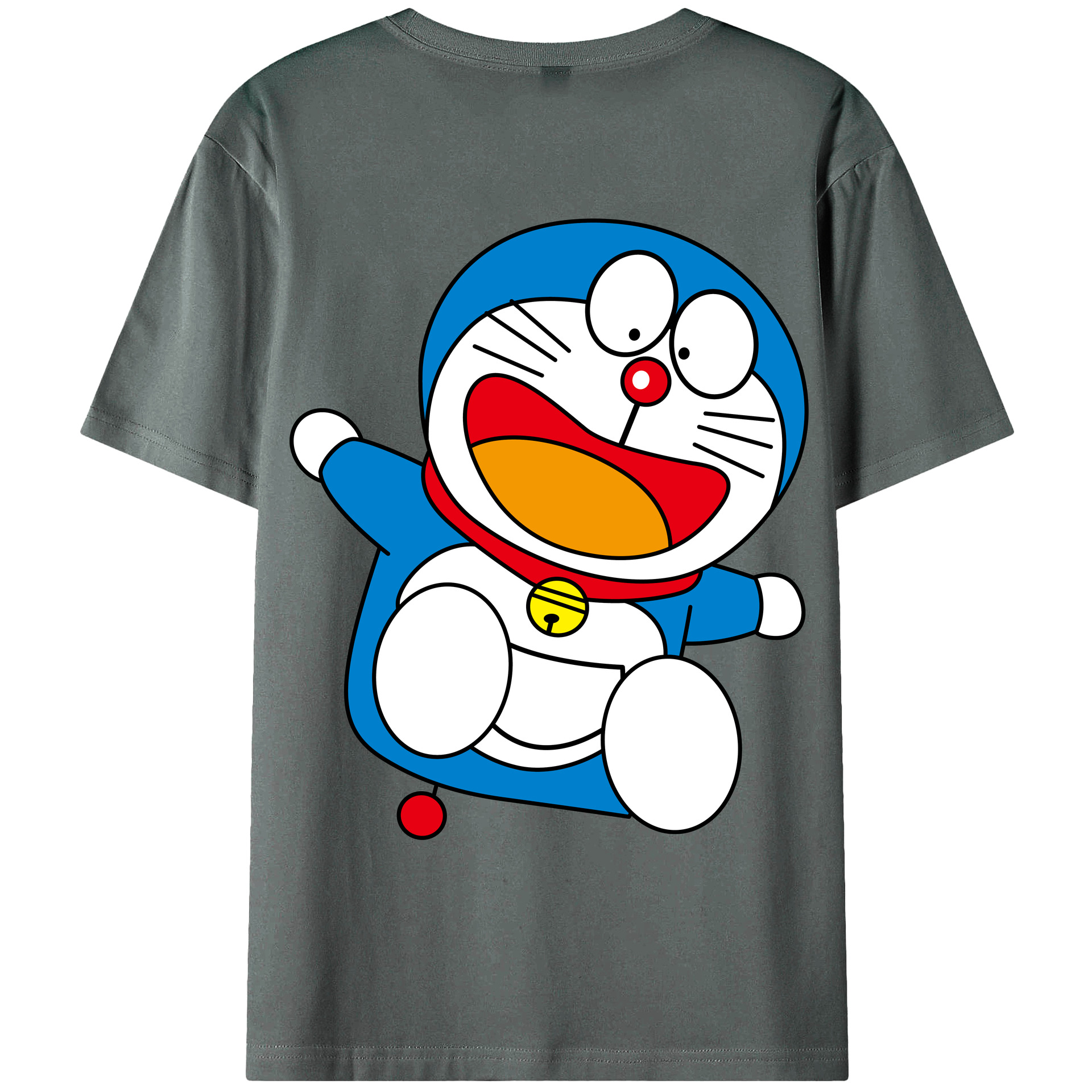 （画像用） ドラえもん Doraemon 綿100％ メンズ半袖Tシャツ（バックプリント） 通気性